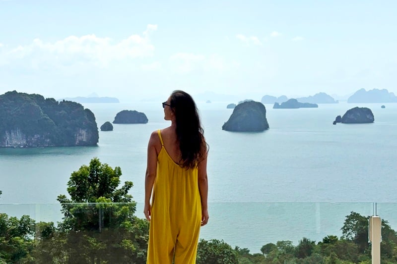 View of Railay from Railay Viewpoint in Krabi Thailand